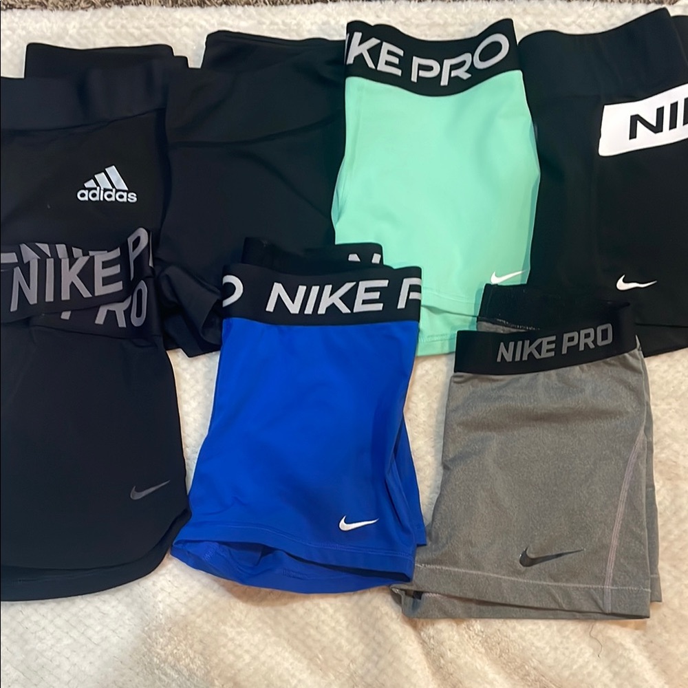 Nike Black and Blue Athletic Shorts Performance Wear